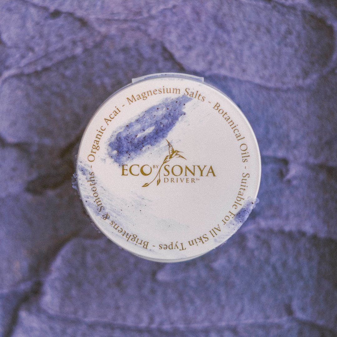 Super Acai Exfoliator organic botanical oil face salt scrub texture